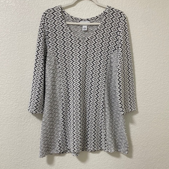 Peck & Peck Tops - Peck & Peck Top Women's Large Textured 3/4 Sleeves Art to Wear